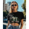 thumbnail image 4 of T Shirts for Women Short Sleeve Cotton Crewneck T-Shirt, Merry Christmas Western Boots Leaves Tee Tops Casual Basic T-Shirts, XS-5XL Black 3XL, 4 of 7