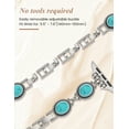 thumbnail image 4 of Wearlizer Boho Turquoise Bracelet Compatible with Apple Watch Band 42/41/40/38/46/45/44/49mm, Adjustable Jewelry Gemstone Strap for iWatch Ultra Series SE 10 9 8 7 6 5 4 3 2 1, 4 of 6