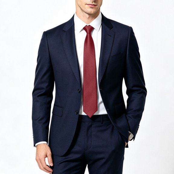 Avirosel Men's Satin Tie Solid Color Formal Business Neckwear Classic Width Wrinkle Free for Weddings Parties Office Attire Wine