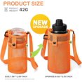 thumbnail image 4 of Mesh Water Bottle Holder with Adjustable Shoulder Strap and Pocket - Lightweight Carrier for Walking, Sports, Hiking, Camping, 4 of 6
