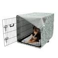 thumbnail image 2 of Garden Dog Crate Cover, Olive Branches with Leaves Classic Simplistic Soft Spring Time Theme, Easy to Use Pet Kennel Cover for Medium Large Dogs, 35" x 23" x 27", Almond Green Green, by Ambesonne, 2 of 6