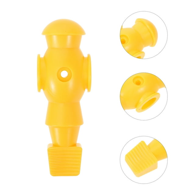 BRIGHTFUFU 4pcs Foosball Players Set Yellow Plastic Colors Replacement Parts Family Entertainment