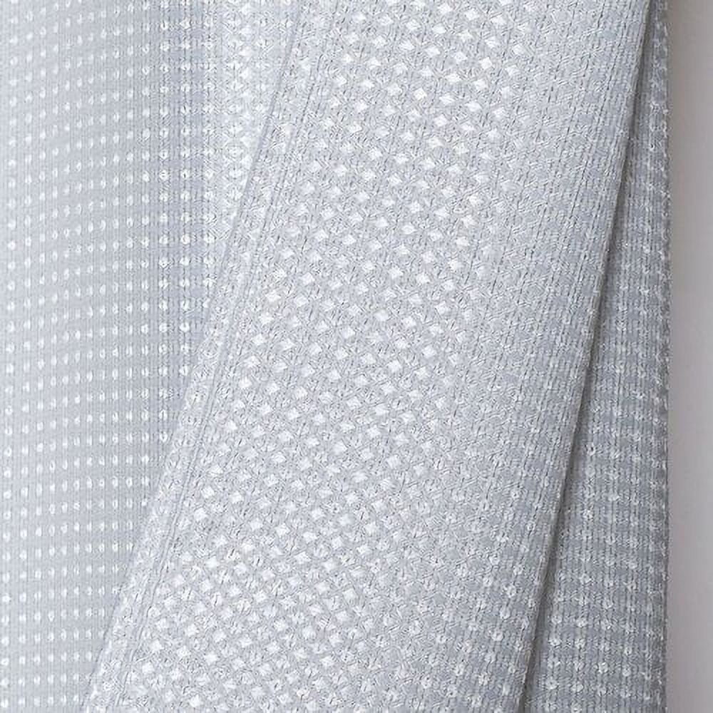 Dainty Home Lurex Waffle Polyester Shower Curtain, 70 x 72, White