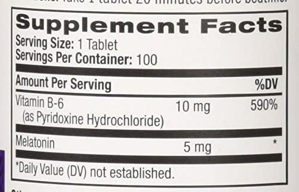 Natrol Melatonin Time Release 5mg Tablets 100 ea (Pack of 6)