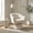 Off-White, variant on Modern Cream Corduroy Swivel Accent Chair with Channel Tufting