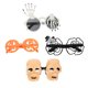 thumbnail image 2 of KAKOWELY 4 piezas de gafas decorativas para Halloween, gafas decorativas para fiestas, gafas de Halloween, 2 of 5
