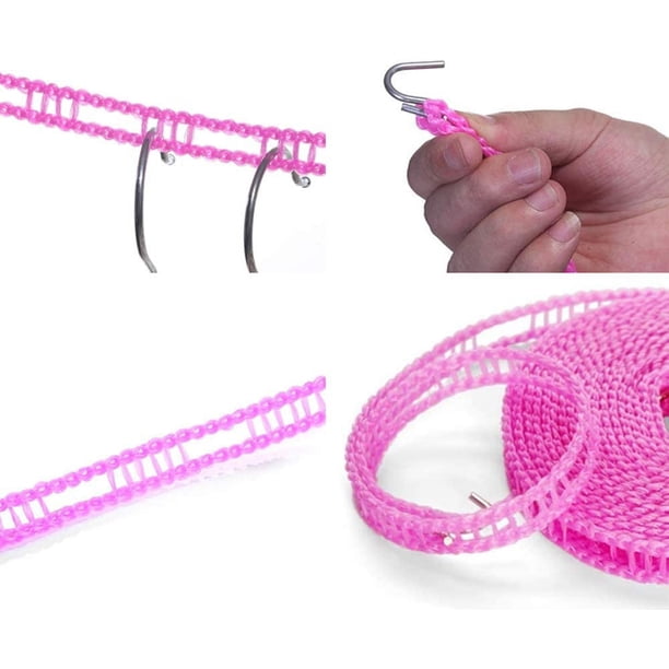 Paquete de 3 tendederos antideslizantes a prueba de viento, cuerda de secado de ropa, portátil, ajustable, para camping, viajes y uso doméstico (16.4 ft Paquete de 3 tendederos antideslizantes a prueba de viento, cuerda de secado de ropa, portátil, ajustable, para camping, viajes y uso doméstico (16.4 ft