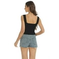 thumbnail image 4 of Womens Ribbed Crop Top 2024 Square Neck Sleeveless Sexy Summer Knit Tops Basic Tank Tops, 4 of 6