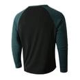 thumbnail image 5 of Zylanna Mens Raglan Long Sleeve Tees, Stretchy Classic Raglan Sleeve Crewneck Regular Fit Casual Layering Shirts for Men Black, 5 of 9