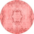thumbnail image 1 of Ahgly Company Indoor Round Abstract Red Contemporary Area Rugs, 5' Round, 1 of 4