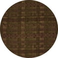 thumbnail image 1 of Ahgly Company Indoor Round Abstract Orange Modern Area Rugs, 4' Round, 1 of 4