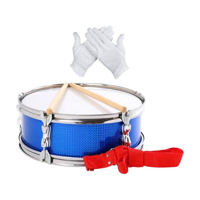 MERIGLARE Snare Drum Set 13" Percussion Instrument for Kids Adults Beginners Classroom Blue
