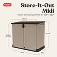 thumbnail image 3 of Keter Store-It-Out Midi Horizontal Durable Resin Outdoor Storage Shed With Heavy Duty Floor and Locking Latch, Beige, 3 of 20