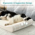 thumbnail image 5 of Orthopedic Dog Bed for Large Dogs up to 90 lbs - Removable Washable Cover with Waterproof Lining & Non-Skid Bottom, Cotton-Polyester Blend Boat-Shaped Lounger Mattress, L(45x30x6in), Beige, 5 of 8
