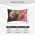 thumbnail image 4 of Lsque Haired White Horse Pattern Pillow Case – Soft & Cozy Throw Pillow Cover, Hypoallergenic Cushion Case for Sleeping Women with Envelope Closure-20"x30", 4 of 6