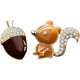 thumbnail image 1 of Asymmetrical Earrings Jewelry Pine Cone Squirrel Stud Earrings Creative, 1 of 5