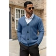thumbnail image 4 of COOFANDY Men's Cardigan Sweater Cable Knit V Neck Button up Sweaters Ribbed Cardigan Sweater with Pockets, 4 of 9