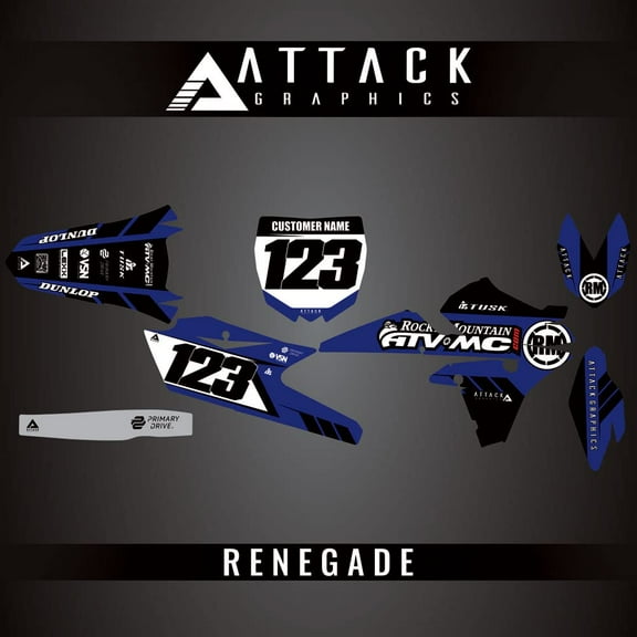 Attack Graphics Custom Renegade Complete Bike Graphics Kit for Yamaha YZ250FX 2015