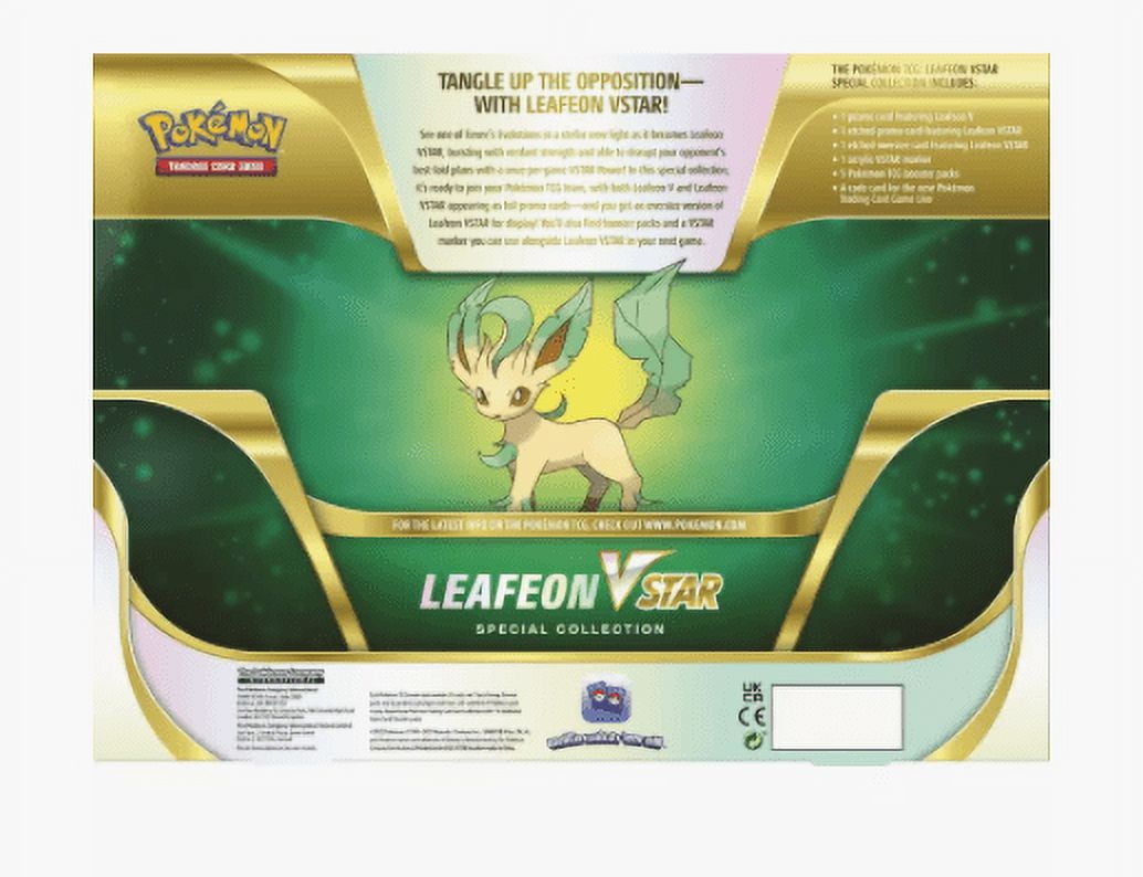 Walmart Exclusive: Pokemon TCG Leafeon VStar Box - 5 Packs, 2 Promo Cards,  Oversize Card - Walmart.com