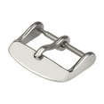 thumbnail image 2 of 20MM WATCH BUCKLE CLASP PIN STYLE LEATHER RUBBER WATCH BAND STRAP SILVER HEAVY, 2 of 2