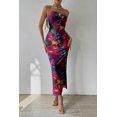 thumbnail image 4 of Vestido PRETTYGARDEN Maxi Strapless Floral Bodycon XL, 4 of 6