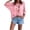 Pink |#2, variant on Women's Bohemian-Inspired Beige Crochet Top with V-Neck,Summer Crochet Long Sleeve Sexy Tops,Beach Cover Ups White M
