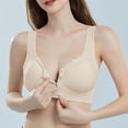 thumbnail image 5 of QASIEATN Front Closure Jelly Bras for Middle Elderly Women Fashion Comfortable Wireless Bras Women's Underwear, 5 of 5