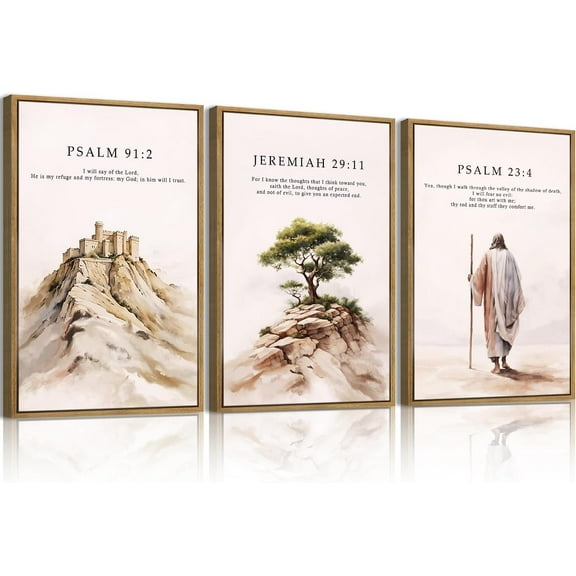 Hieng Christian Wall Art Large Jesus Easter Bible Verse Art Prints Religious Scripture Wall Decor for Church Living Room Bedroom(Only canvas)