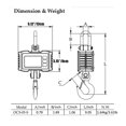 thumbnail image 3 of Báscula colgante digital 1000 kg / 2200 lb Báscula de grúa industrial de servicio pesado Báscula de grúa electrónica inteligente de alta precisión, 3 of 4