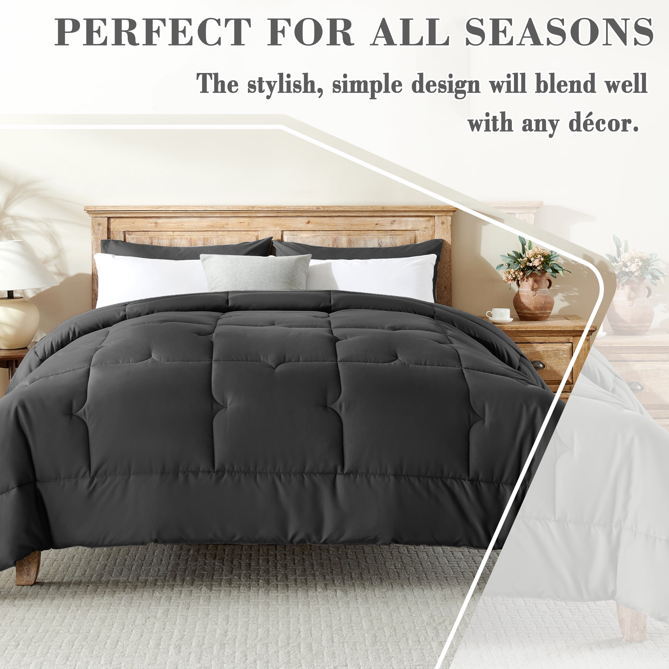 CIVETET 2-Piece Twin/Twin XL Comforter Set - All-Season Down Alternative Bedding Bundle with Pillow Sham, Premium Soft Bedding Set Machine Washable