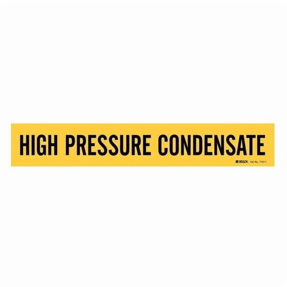 Brady Pipe Marker,High Pressure Condensate,Yel, 7137-1 7137-1