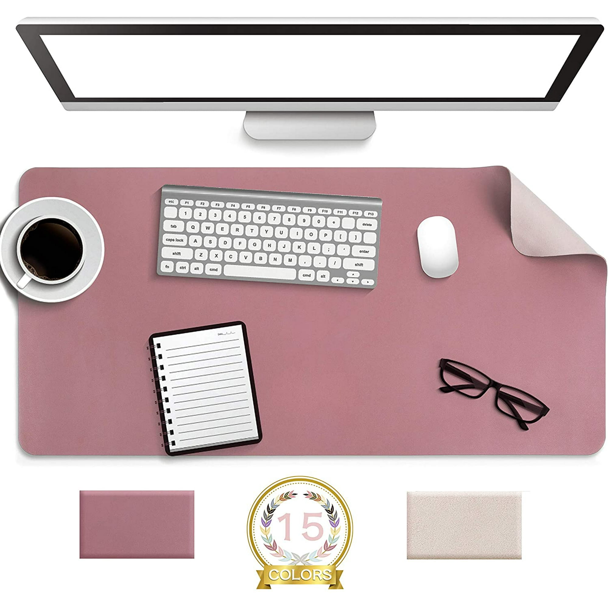 Non Slip Desk Pad Mouse Waterproof Pvc Leather Table Protector Ultra Thin Large Blotter Easy Clean Laptop Writing Mat For Office Work Home Decor Pink 31 5 X 15 7 Canada Non Slip Desk Pad Mouse Waterproof, Large Desk Protector Material