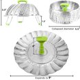thumbnail image 2 of Vegetable Steamer Basket, Stainless Steel Folding Steamer Basket Insert for Veggie Fish Seafood Cooking, Expandable to Fit Various Size Pot (5.1" to 9" Triangle), 2 of 8