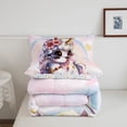 thumbnail image 5 of Unicorn 2 Piece Bedding Sets Cute Unicorn Bedding Set Rainbow Unicorn Comforter, Unicorn Bedroom Decor Teens Cute Reversible Stars Quilt Comforter, 5 of 7