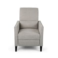 thumbnail image 2 of Pushback Recliner Chair with Side Pocket, Fabric Armchair with Rivet Decoration, Mid-Century Accent Chair for Living Room/Bedroom, 2 of 9