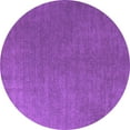 thumbnail image 1 of Ahgly Company Indoor Round Oriental Purple Industrial Area Rugs, 7' Round, 1 of 4