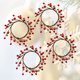 thumbnail image 4 of GOOHOCHY 4 piezas DIY Navidad Artificial Berry Wreath Colgante Guirnalda Ornamento Vela Decoración (8 cm de diámetro interno), 4 of 8