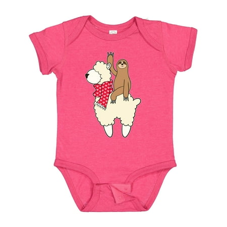 

Inktastic Valentine Sloth and Llama in Scarf Gift Baby Boy or Baby Girl Bodysuit