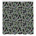 thumbnail image 3 of Ambesonne Hibiscus Shower Curtain, Tropical Plants and Blots, 69"Wx84"L, Charcoal Grey and Multicolor, 3 of 3