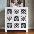 thumbnail image 4 of Pegatinas de pared para azulejos en blanco y negro, 10 unidades (6 x 6 pulgadas), pegatinas decorativas para salpicaduras de cocina y baño, calcomanías impermeables extraíbles, 4 of 5