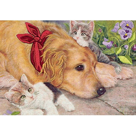 Dimensions Lazy Day Pals Mini Crewel Kit, 7" x 5"