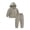 Grey, variant on Coerni Toddler Winter Outfit Cotton Warm Long Sleeve Hoodie With Pockets Solid Color Sports Sweatshirt Set for Boys Girls