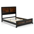 thumbnail image 3 of FOA Delia 4pc Walnut Wood Panel Bedroom Set - Cal King+Nightstand+Dresser+Mirror, 3 of 20