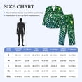 thumbnail image 3 of Wukai Green Disco Lights Men's Long-Sleeve Pajama Set - Comfortable Sleepwear with Button-Down Shirt and Pants-Large, 3 of 6