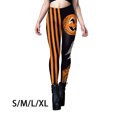 thumbnail image 3 of Guardurnaity Pantalones ajustados de yoga con estampado de calavera y rayas de esqueleto elásticos de licra, buenos para la piel y para Halloween. Prendas para la parte inferior del cuerpo S, 3 of 6