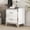 White, variant on YWEN Night Stand with 2 Drawers, Mirrored High Gloss Wood Nightstand Metal Handle Bedside End Table for Bedroom, Dorm, White