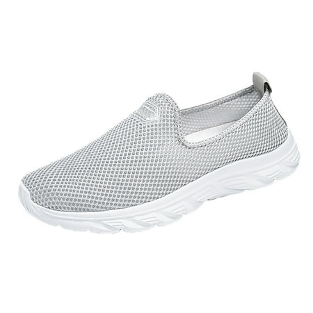 HSMQHJWE Shoes For Men Sneakers Sneaker Mens Shoes Fashion Men Mesh Casual Hollow Out Sport Shoes Slip On Solid Color Running Breathable Soft Bottom Sneaker Storage For Men Bedroom