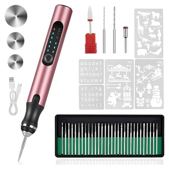 Electric Engraving Pen with 37 Bits, USB Rechargeable Cordless , Portable DIY Rotary Engraver