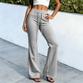 thumbnail image 4 of Sentuca Womens Yoga Sweatpants Soft Drawstring Bootcut Pants High Waisted Fashion Workout Trousers Gray L, 4 of 8
