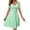 Light green, variant on Womens Summer Sweetheart Neck Short Puff Sleeve Mini Drawstring Casual Slim Flowy Dress Sundress